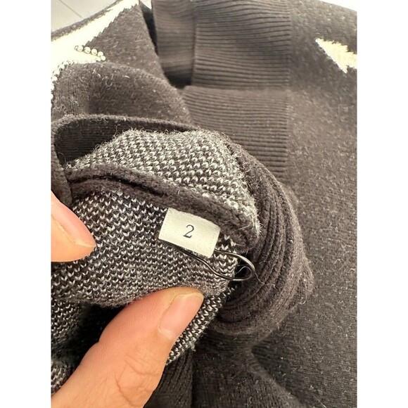 Sandro Juste Lightning Bolt Open Front Blazer Beaded Black Grunge Women's Size 2 - Picture 10 of 10